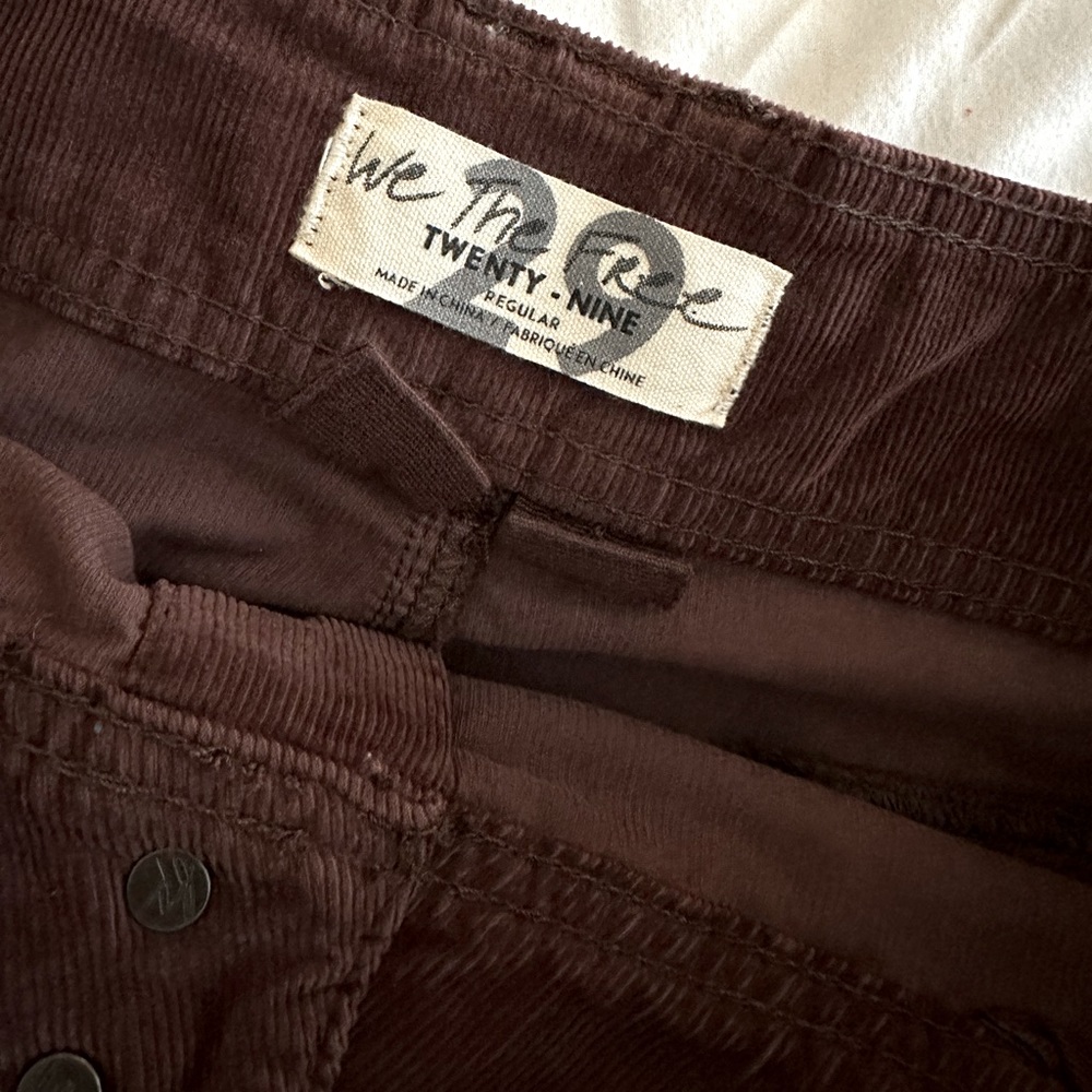 NWT Free People Joanie Corduroy Button Chocolate Mini Mid Rise Skirt 29 8 - Picture 8 of 8